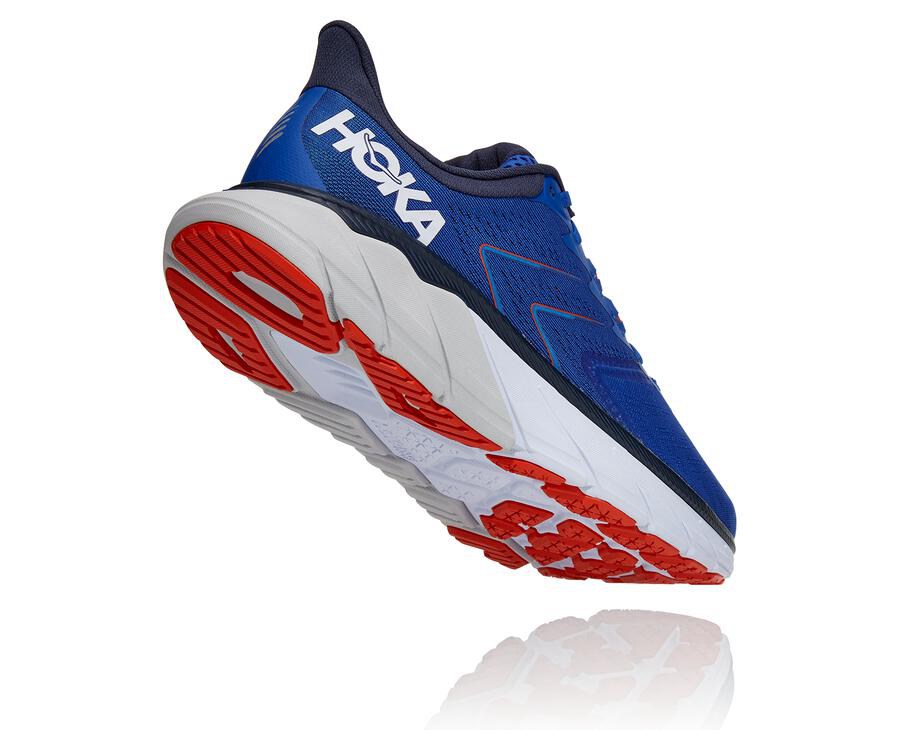 Running Shoes Mens - Hoka One One Arahi 5 - Blue - MGQZCRO-07